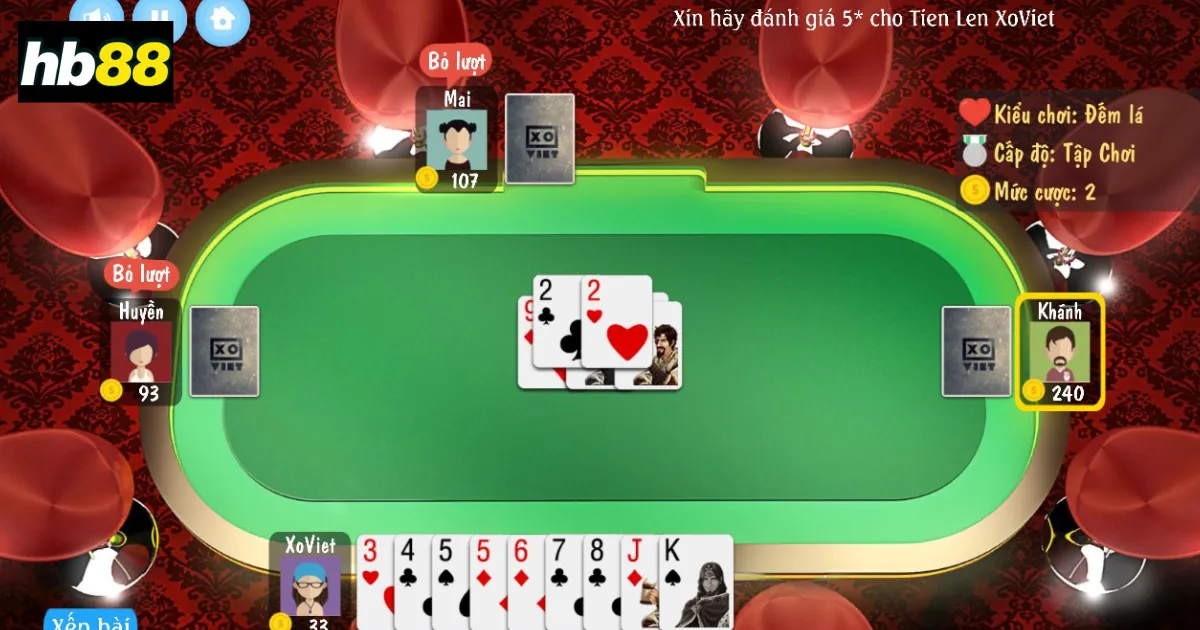 Các luật lệ trong cách chơi bài tiến lên tại Hb88