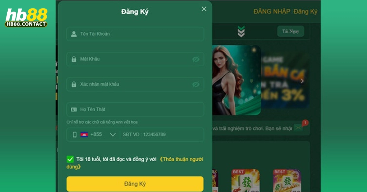 Hb88 - Trang Chủ Nhà Cái HB88.com Uy Tín Tặng 100k 28 Hướng dẫn tạo tài khoản HB88